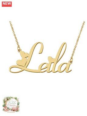 18K Gold Plated Custom Name Necklace Dainty Pendant Jewelry Gift Women